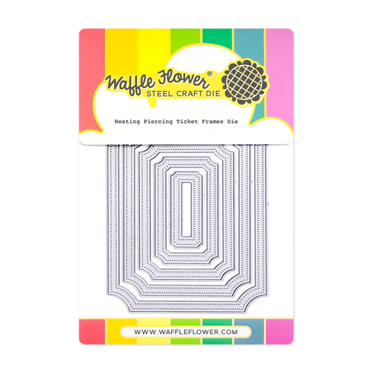 Waffle Flower - Nesting Piercing Ticket Frames Die Set