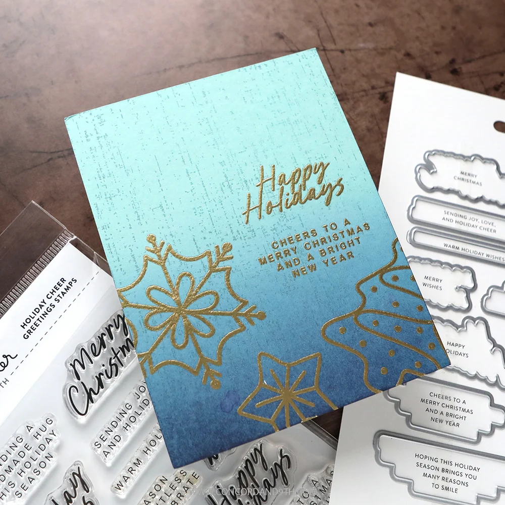 Concord & 9th - Holiday Cheer Greetings Stamp Set by Kristina Werner