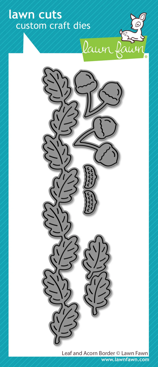 Lawn Fawn - Leaf and Acorn Border Die Set