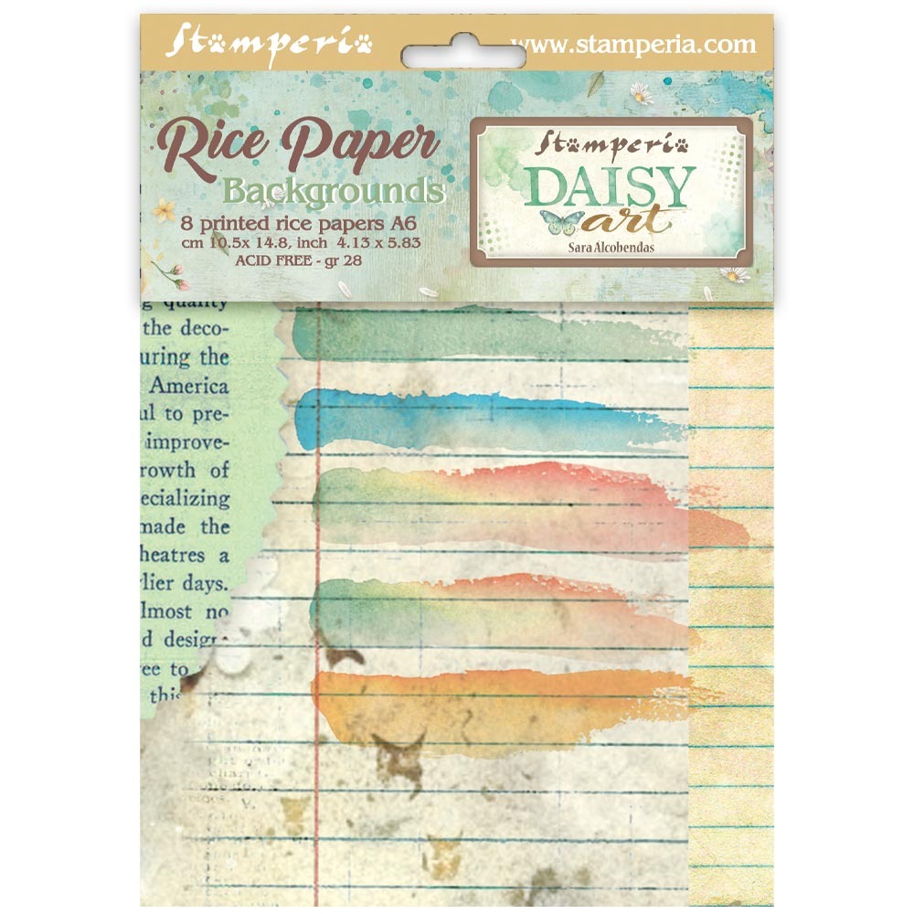 Stamperia - Daisy Art - Rice Paper Backgrounds Pack