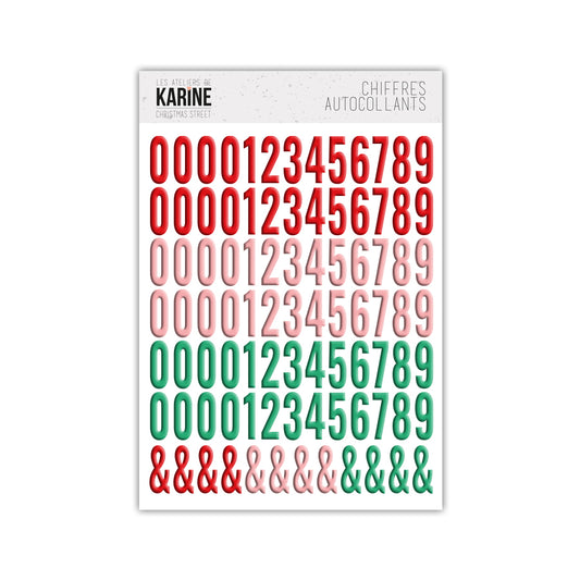 Les Ateliers de Karine - Christmas Street - Numbers Stickers