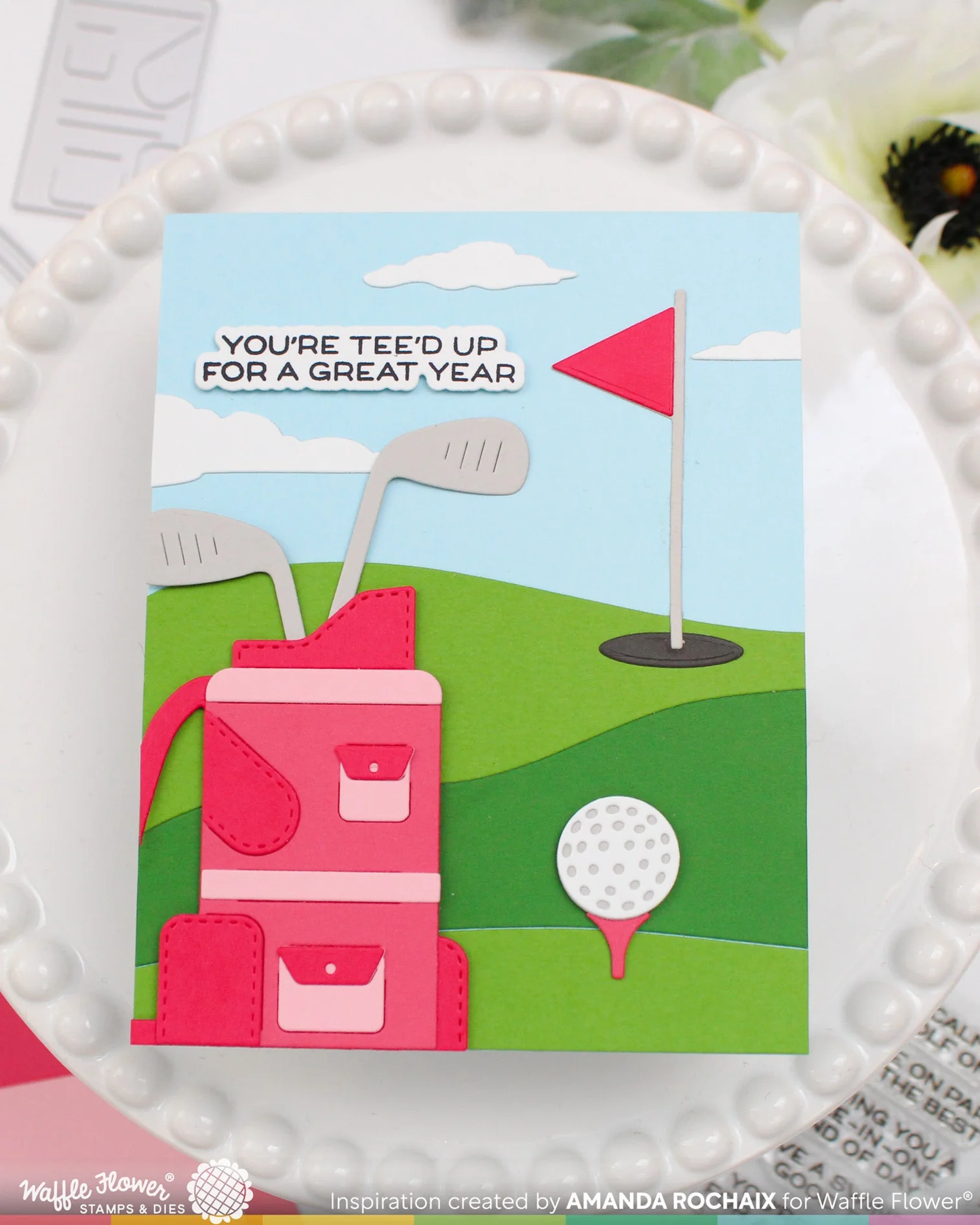 Waffle Flower - Cloud Background Die