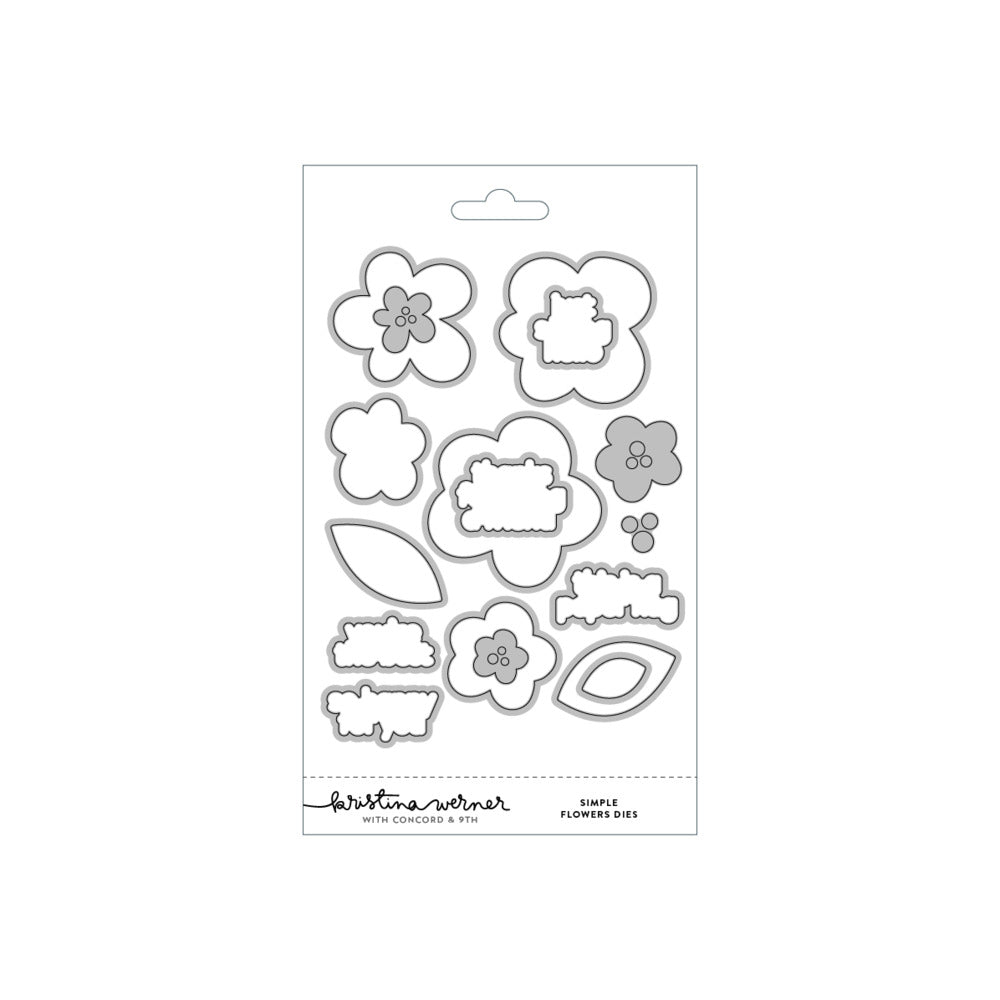 Concord & 9th - Simple Flowers Stamp & Die Bundle by Kristina Werner