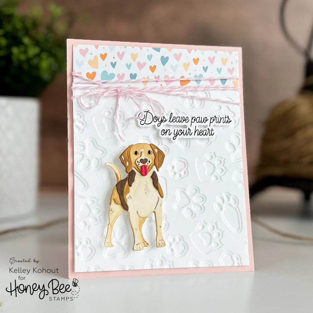 Honey Bee - 3D Embossing Folder - Paw Prints