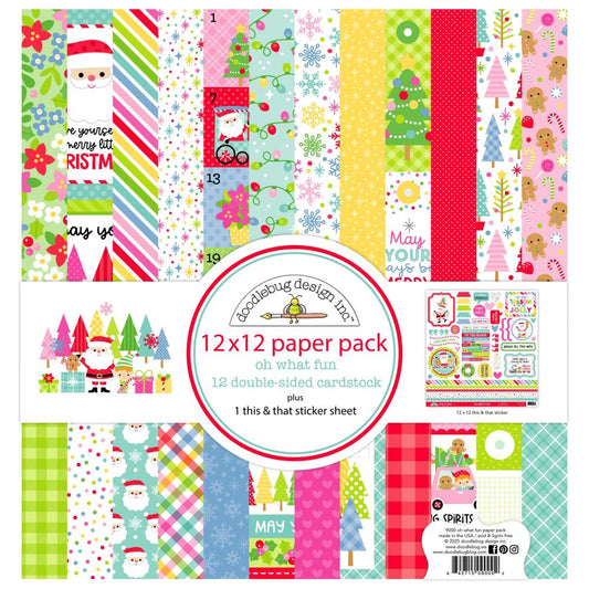 Doodlebug - Oh What Fun - 12x12 Paper Pack