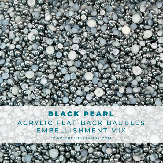 Trinity Stamps - Black Pearl Baubles Embellishment Mix