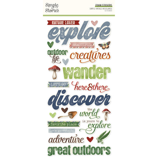 Simple Stories - Simple Vintage Woodlands - Foam Stickers