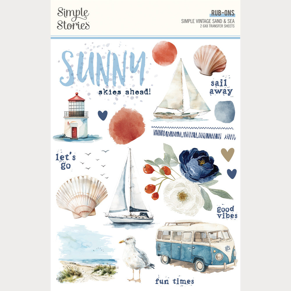 Simple Stories - Simple Vintage Sand & Sea - Rub-ons
