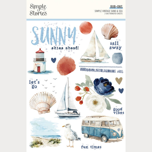 Simple Stories - Simple Vintage Sand & Sea - Rub-ons