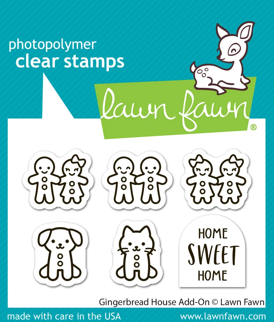Lawn Fawn - Gingerbread House Add-on Stamp, Die & Stencil Bundle