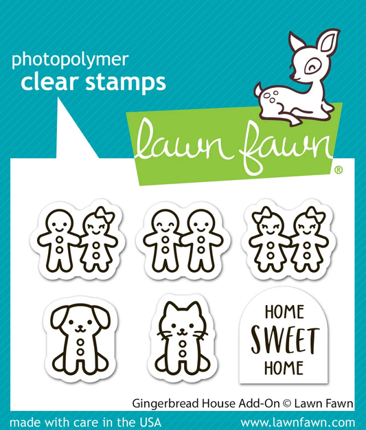 Lawn Fawn - Gingerbread House Add-on Stamp, Die & Stencil Bundle