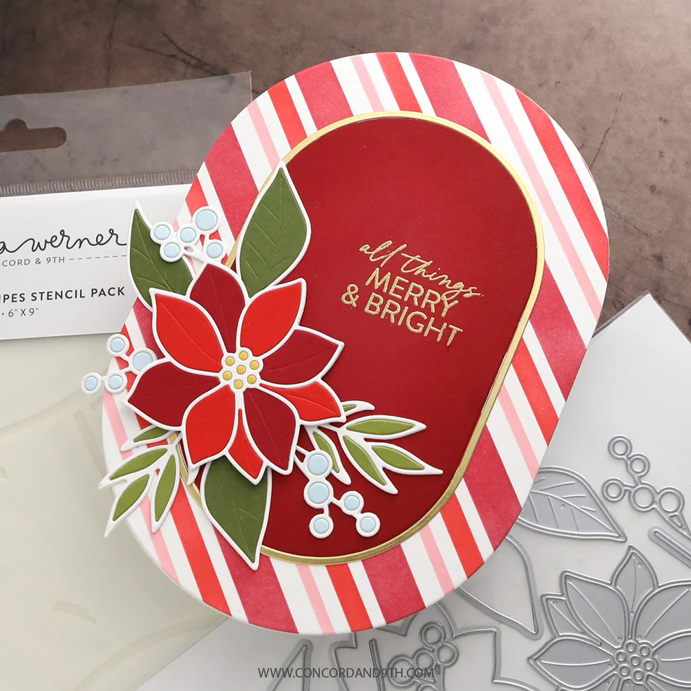 Concord & 9th - Peppermint Stripes Stencil Pack by Kristina Werner