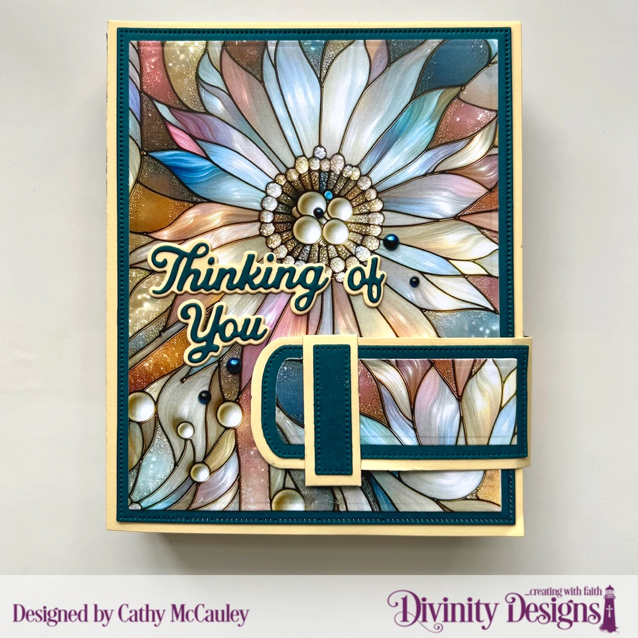 Divinity Designs - A2 Card Fronts - Stained Glass Petals