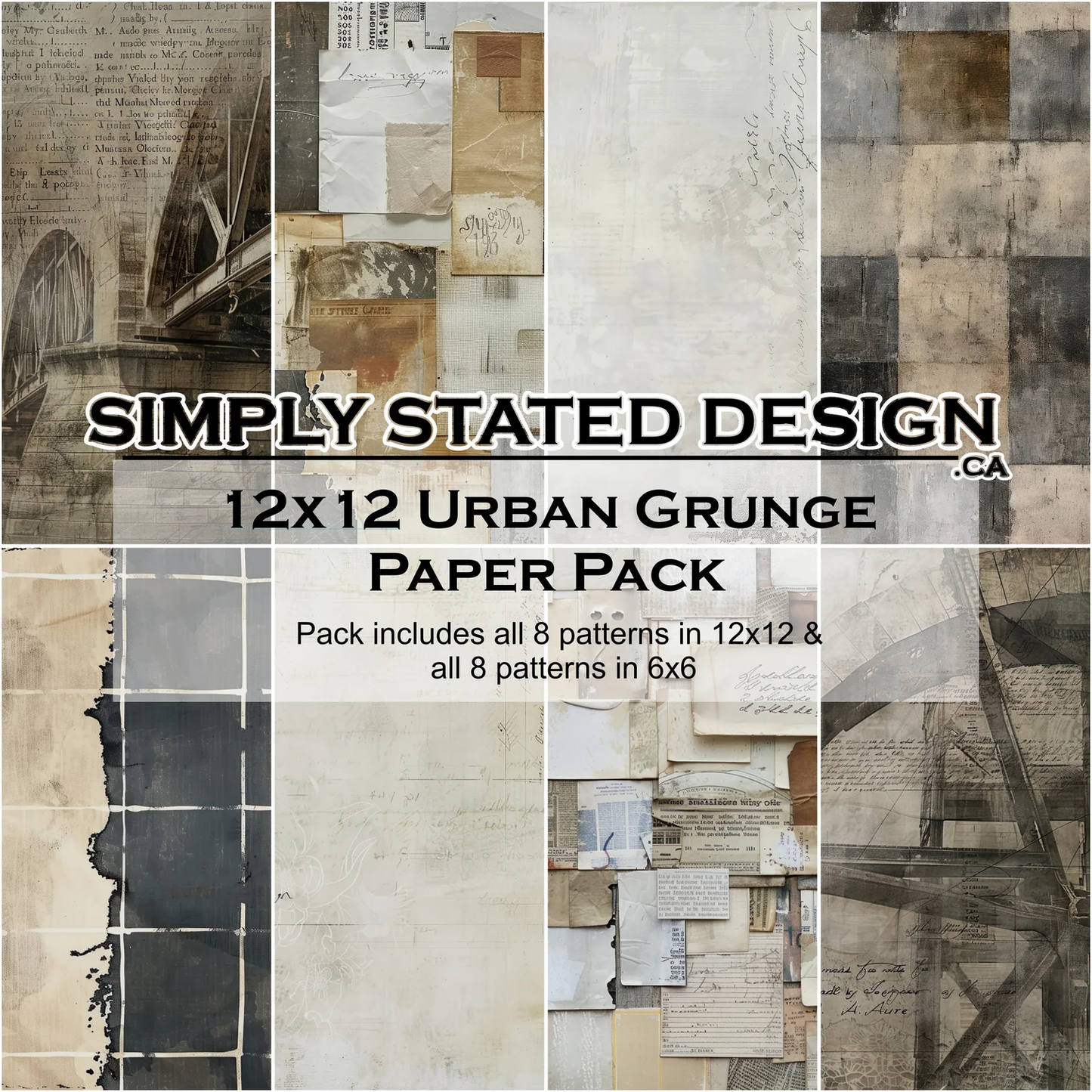 Simply Stated - Urban Grunge - 12x12 Paper Pack