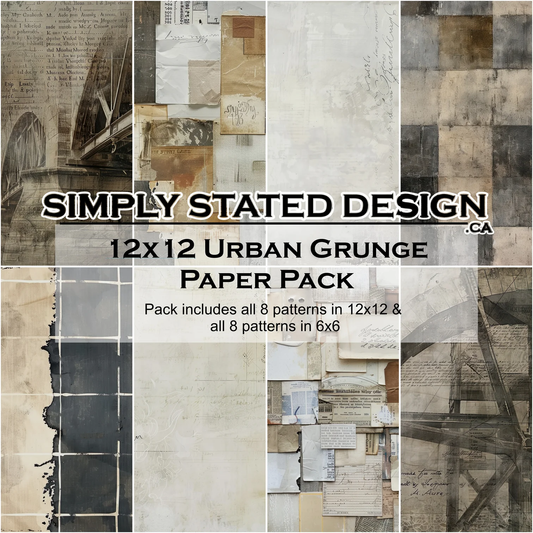 Simply Stated - Urban Grunge - 12x12 Paper Pack
