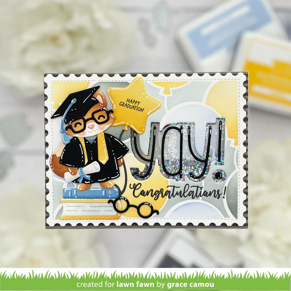 Lawn Fawn - Build-A-Critter Graduation Accessories Die Set