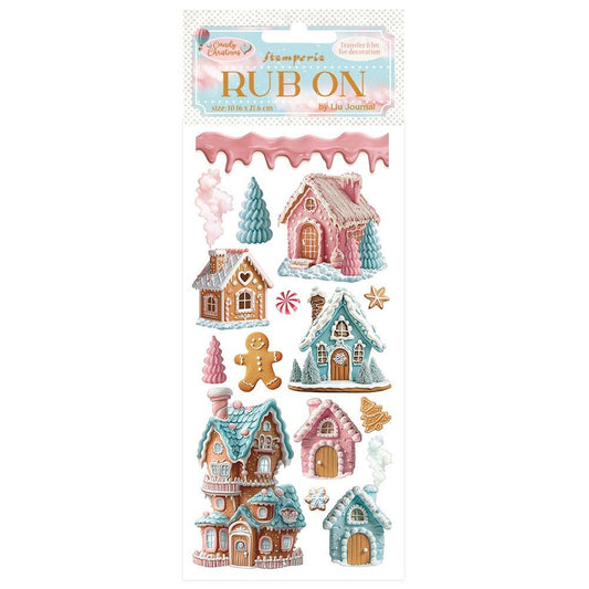 Stamperia - Candy Christmas - Houses Rub-On