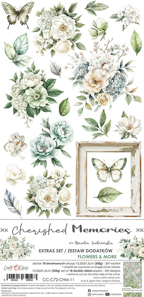Craft O'Clock - Cherished Memories - Flowers & More Extras Set