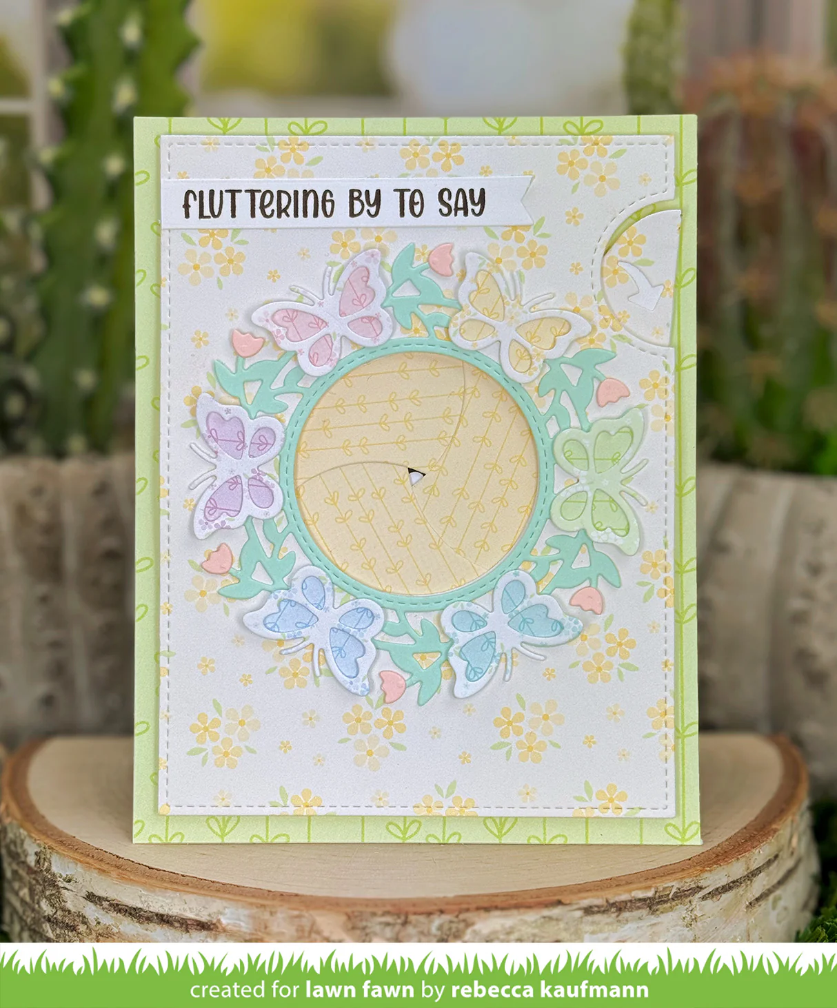 Lawn Fawn - Magic Iris Butterfly Wreath Add-on Die Set