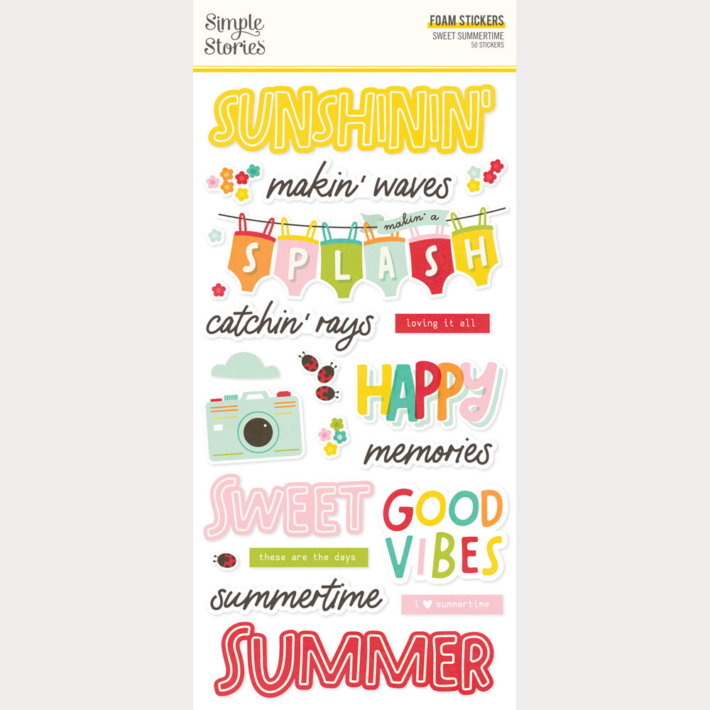 Simple Stories - Sweet Summertime - Foam Stickers