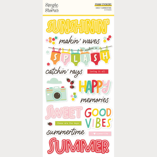 Simple Stories - Sweet Summertime - Foam Stickers