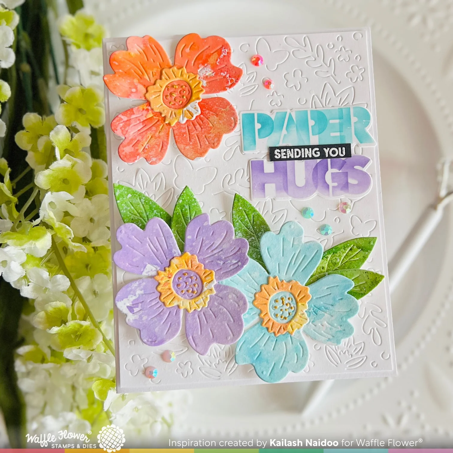 Waffle Flower - Overlapping Paper Hugs Die-n-stencil Bundle