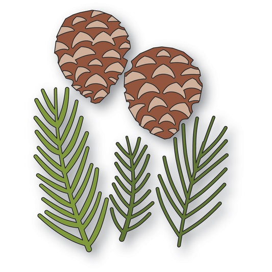 Memory Box - Pine Needles and Cones Die Set