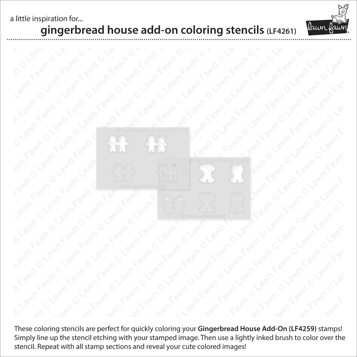 Lawn Fawn - Gingerbread House Add-on Stamp, Die & Stencil Bundle