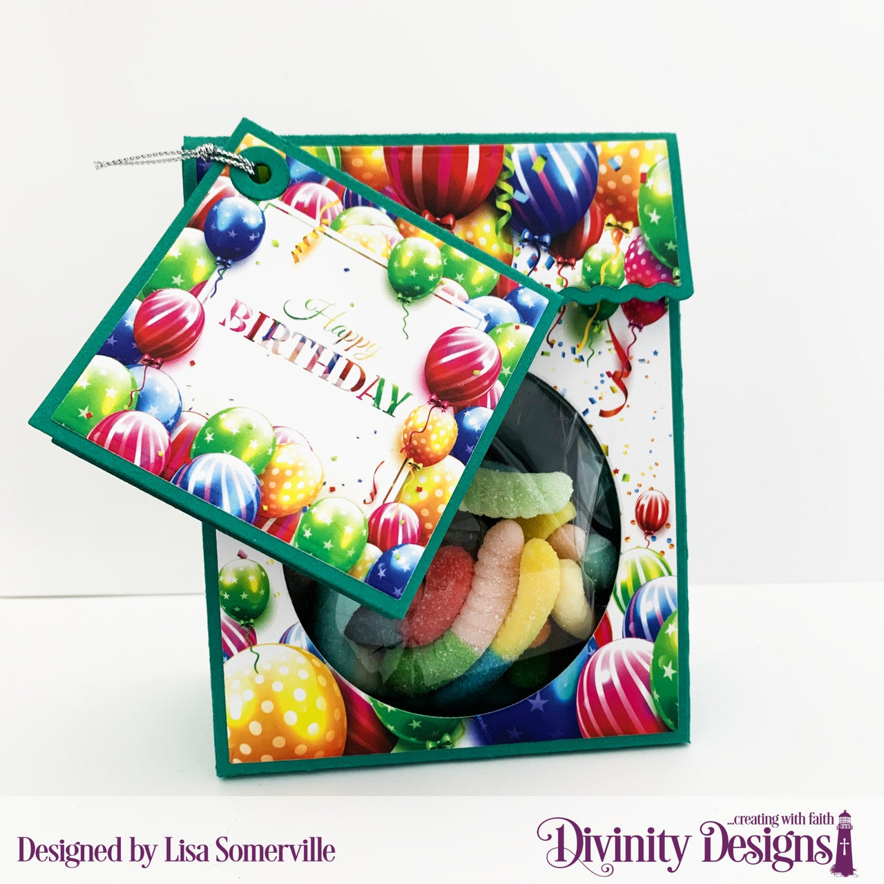 Divinity Designs - Birthday Balloons Gift Tag Card Fronts