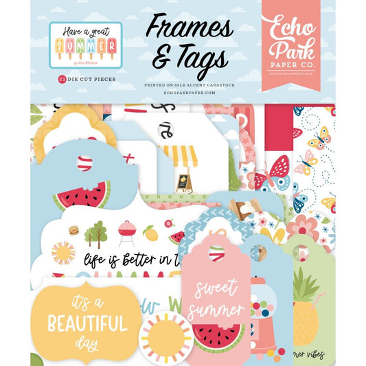 Echo Park - Have A Great Summer - Frames & Tags Ephemera