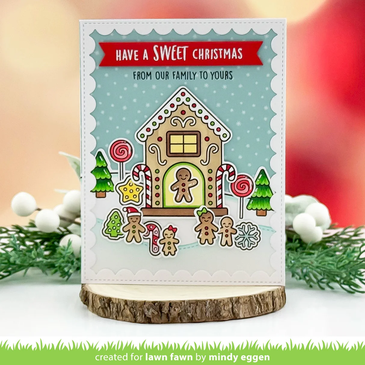 Lawn Fawn - Gingerbread House Stamp, Die & Stencil Bundle