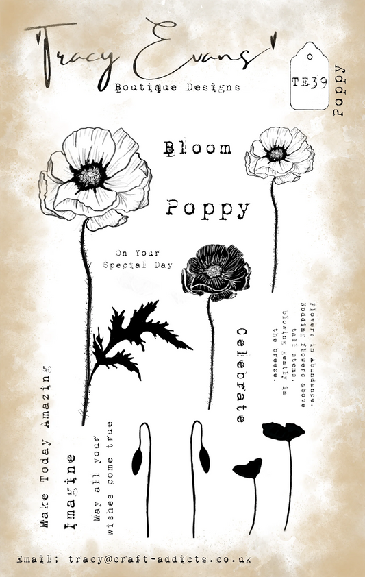 Tracy Evans - Poppy Stamp Set