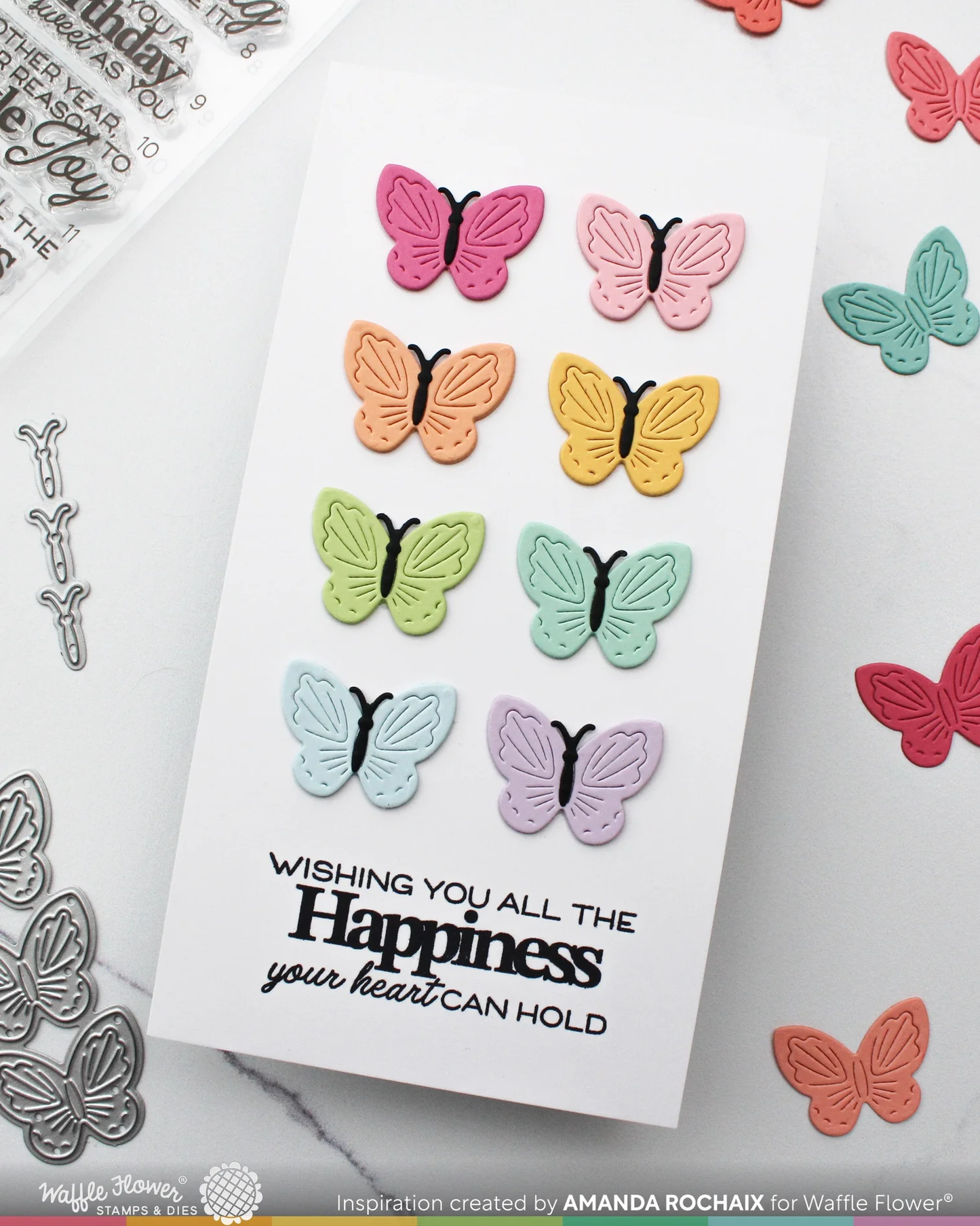 Waffle Flower - Multiple Butterflies Die-n-stencil Bundle