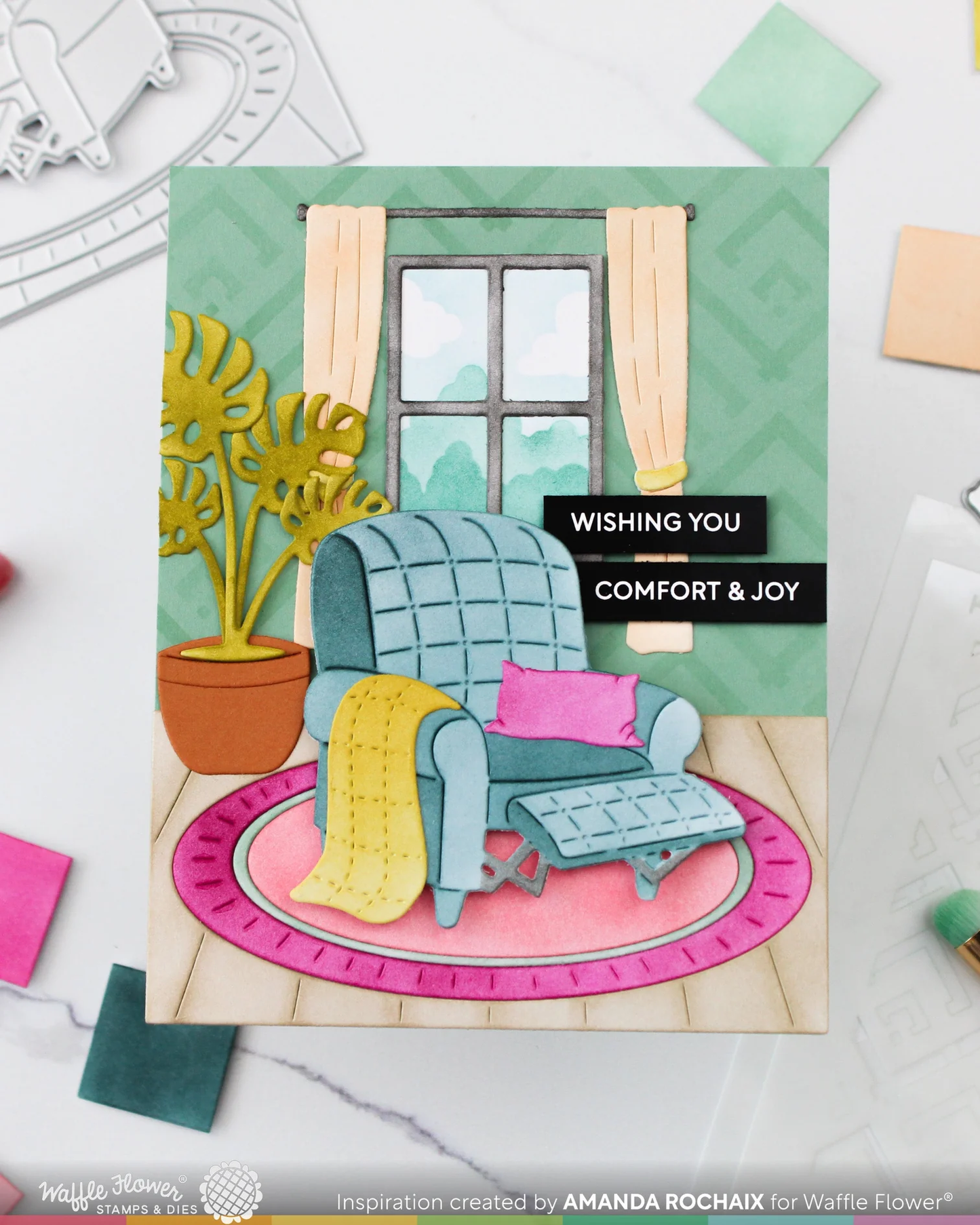 Waffle Flower - Cozy Spots Die & Stencil Bundle