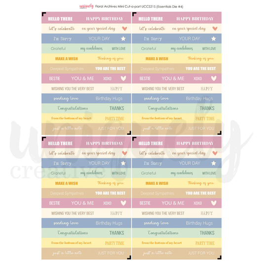 Uniquely Creative - Floral Archives - Mini Cut-A-Part Sheet