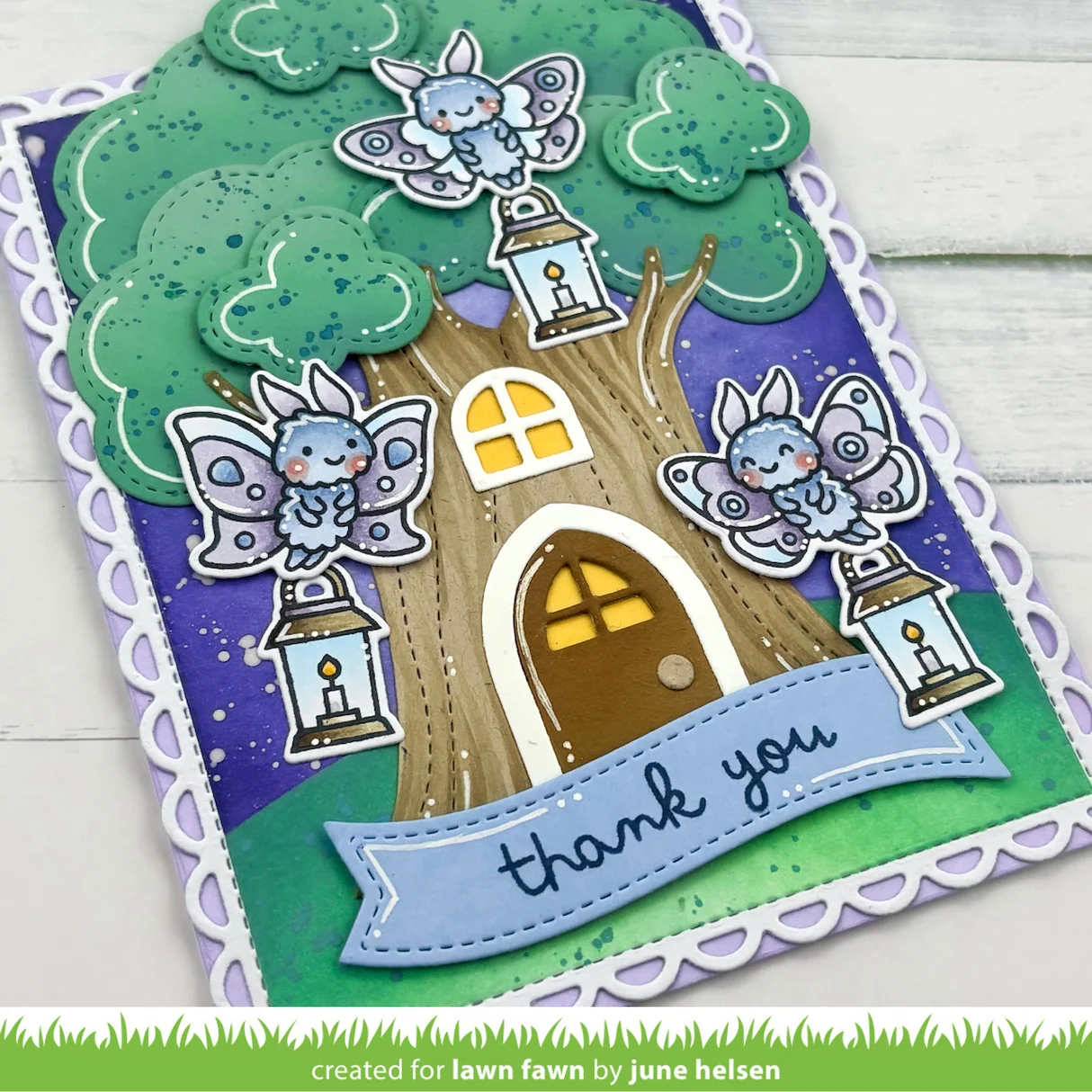 Lawn Fawn - I Like Cute Moths Stamp, Die & Stencil Bundle