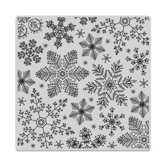 Hero Arts - Hand Drawn Snowflakes Bold Prints Cling Stamp