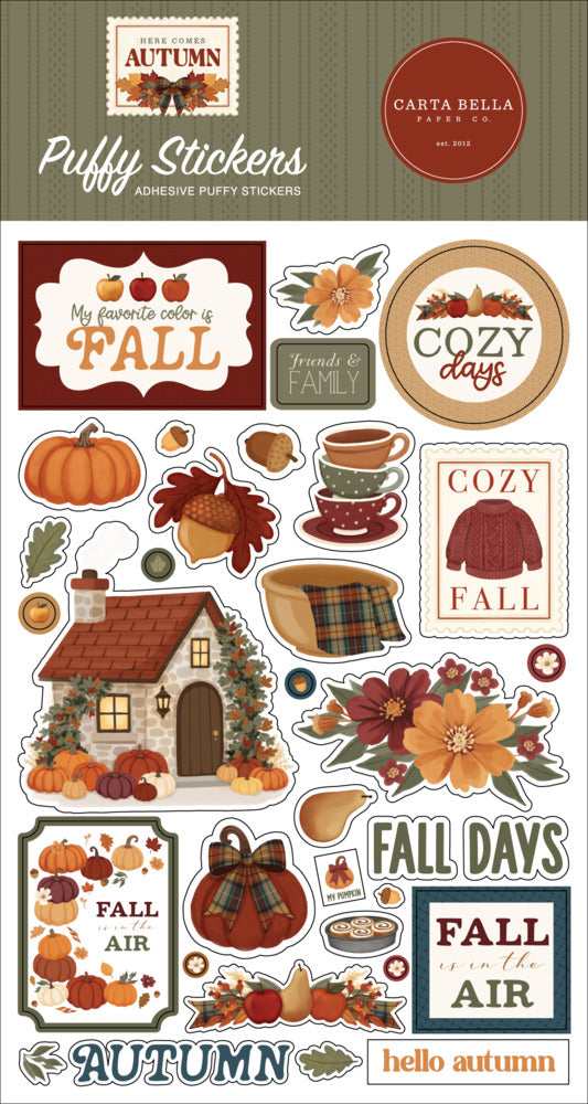 Carta Bella - Here Comes Autumn - Puffy Stickers