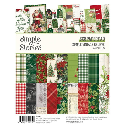 Simple Stories - Simple Vintage Believe - 6x8 Paper Pad