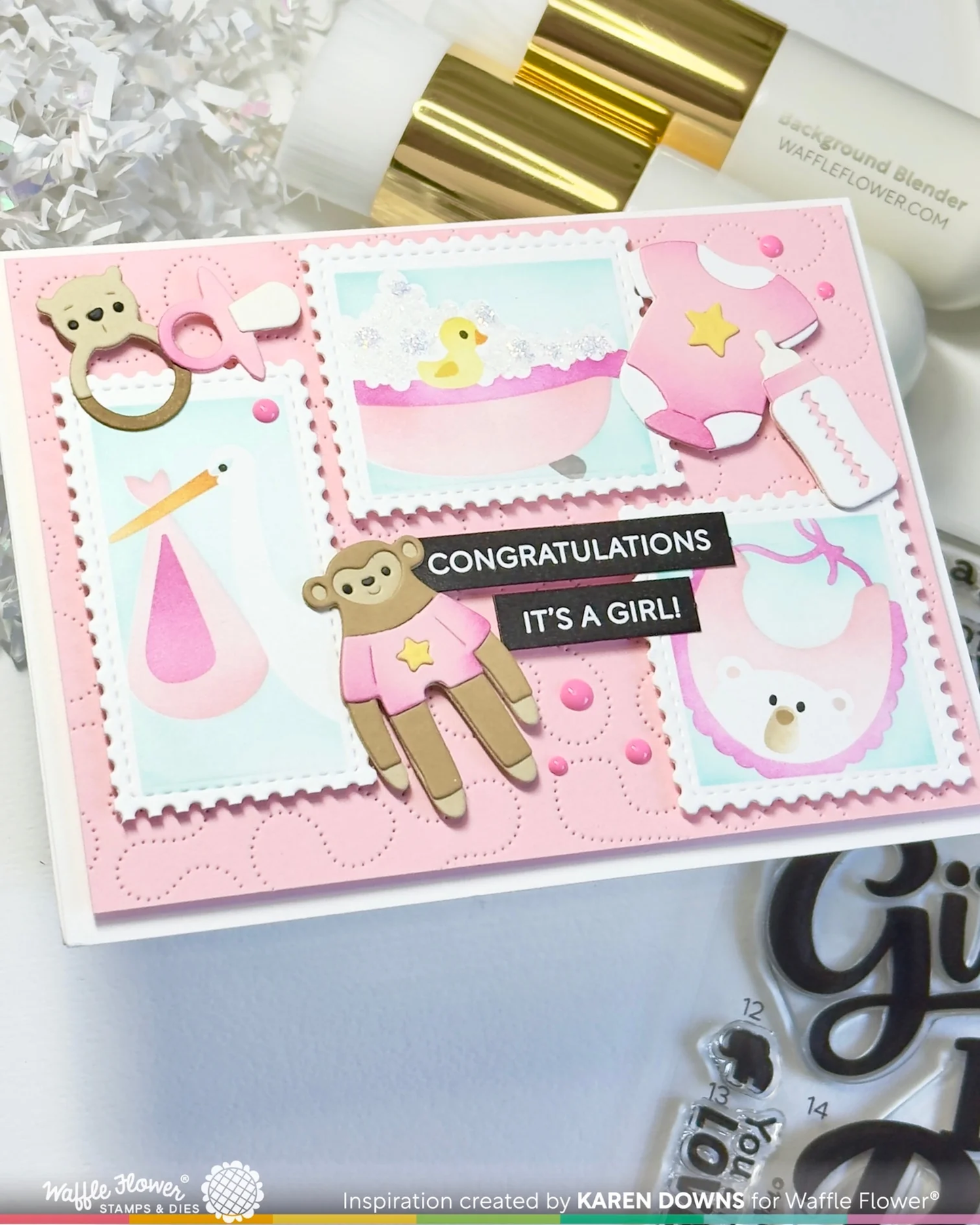 Waffle Flower - Postage Collage - Baby Icons Die Set