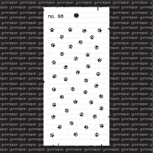 Gummiapan - Stencil No. 58 - Paws