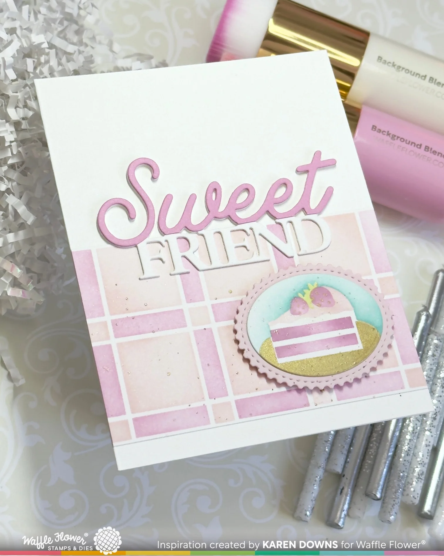 Waffle Flower - Sweet Friend Word Die