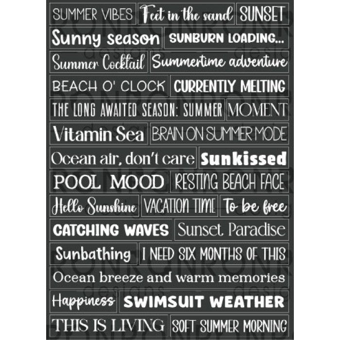 RonRon Designs - Stickers - Summertime: Black