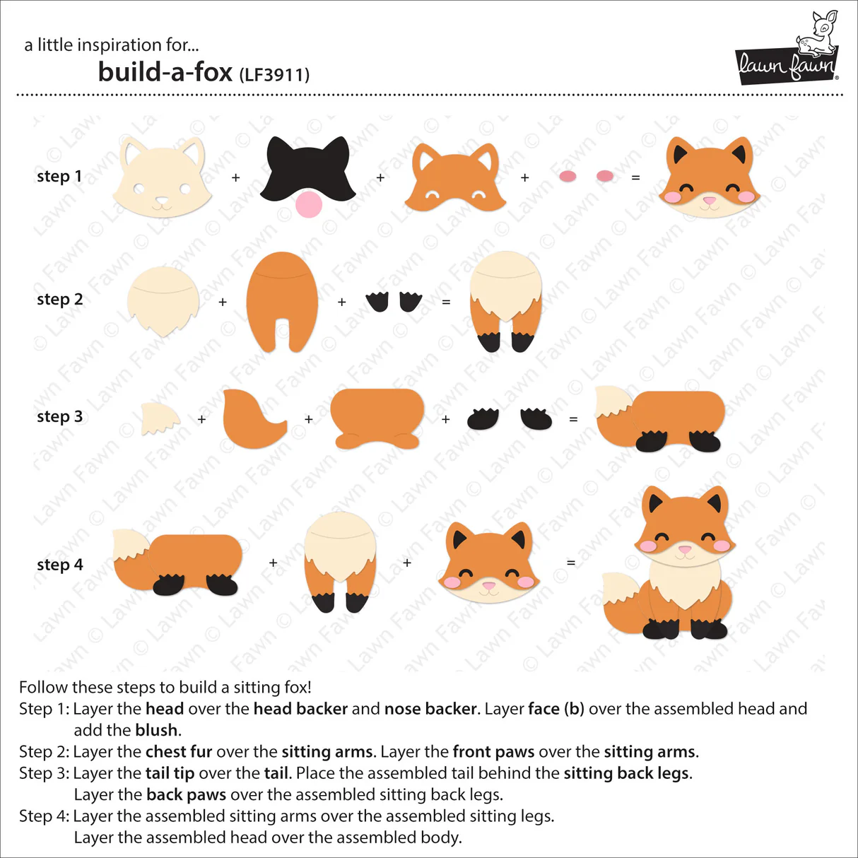 Lawn Fawn - Build-A-Fox Die Set