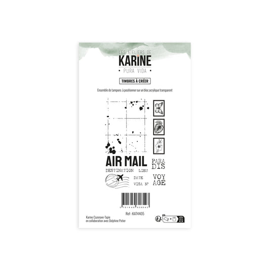 Les Ateliers de Karine - Pura Vida - Timbres A Creer Stamp Set