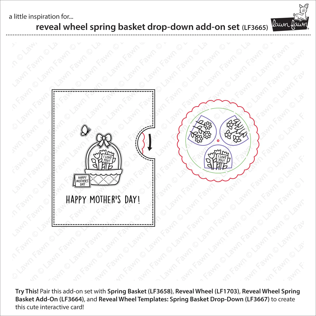 Lawn Fawn - Reveal Wheel Spring Basket Drop Down Add-On Set