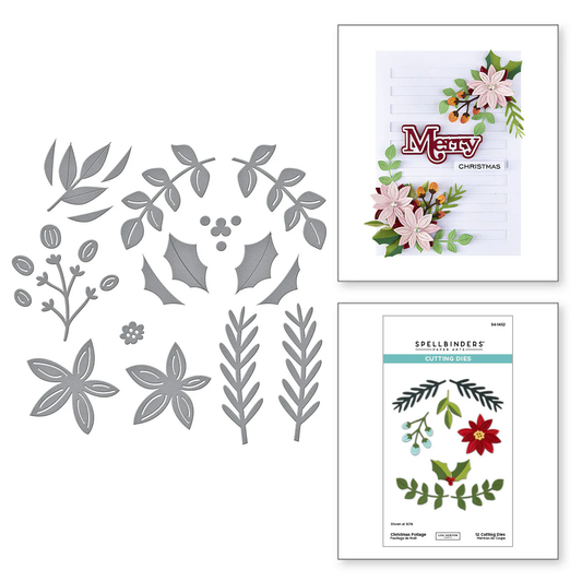 Spellbinders - Christmas Foliage Die Set by Lisa Horton