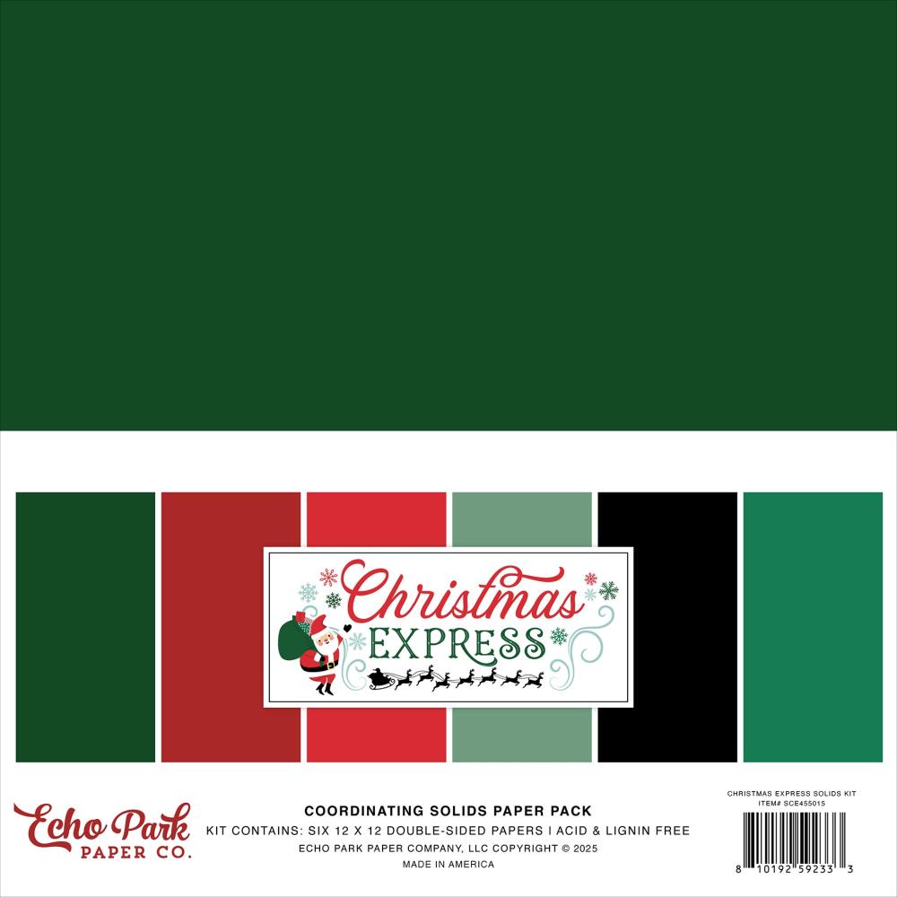 Echo Park - Christmas Express - Solids Paper Pack