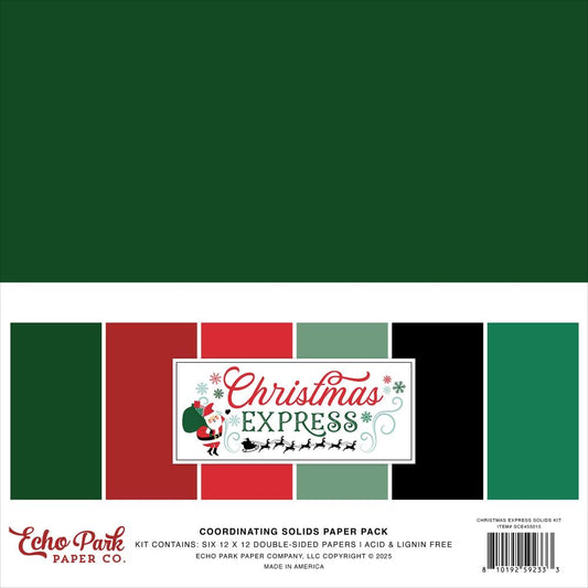 Echo Park - Christmas Express - Solids Paper Pack