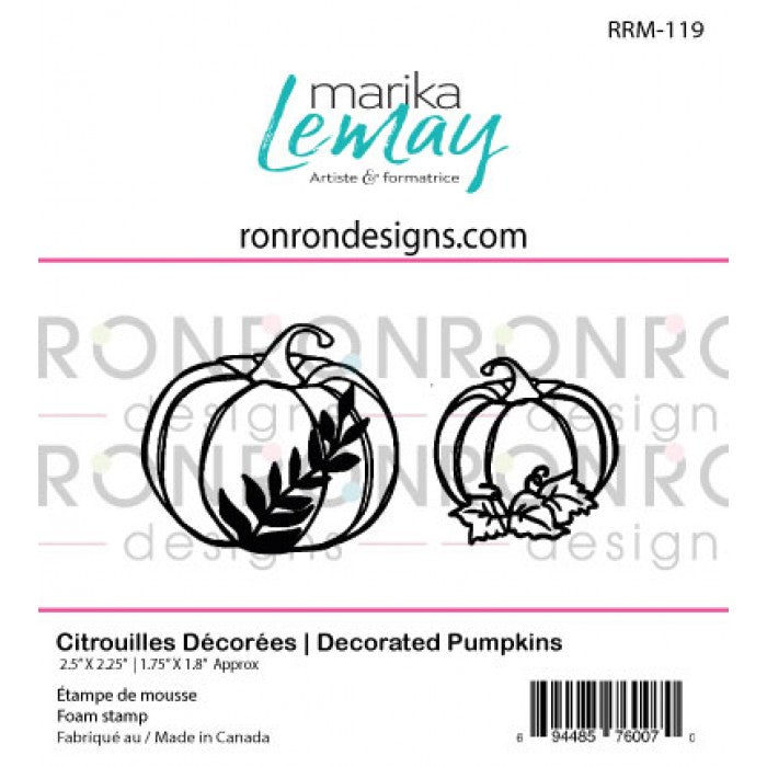 RonRon Designs - Foam Stamp - Decorated Pumpkins